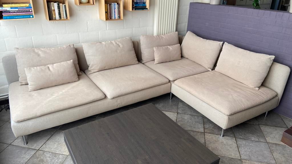 Hoekzetel ikea Soderhamn beige, Huis en Inrichting, Ophalen, Gebruikt, Stof, Modern