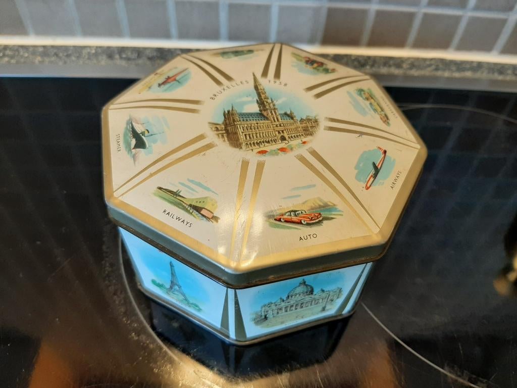 Expo 58,  cote d"or  , mooi blikken doos, Ophalen of Verzenden