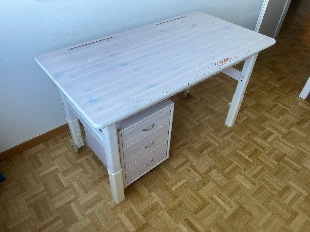 Bureau enfant Flexa avec caisson, Enlèvement, Réglable en hauteur, Bureau enfant