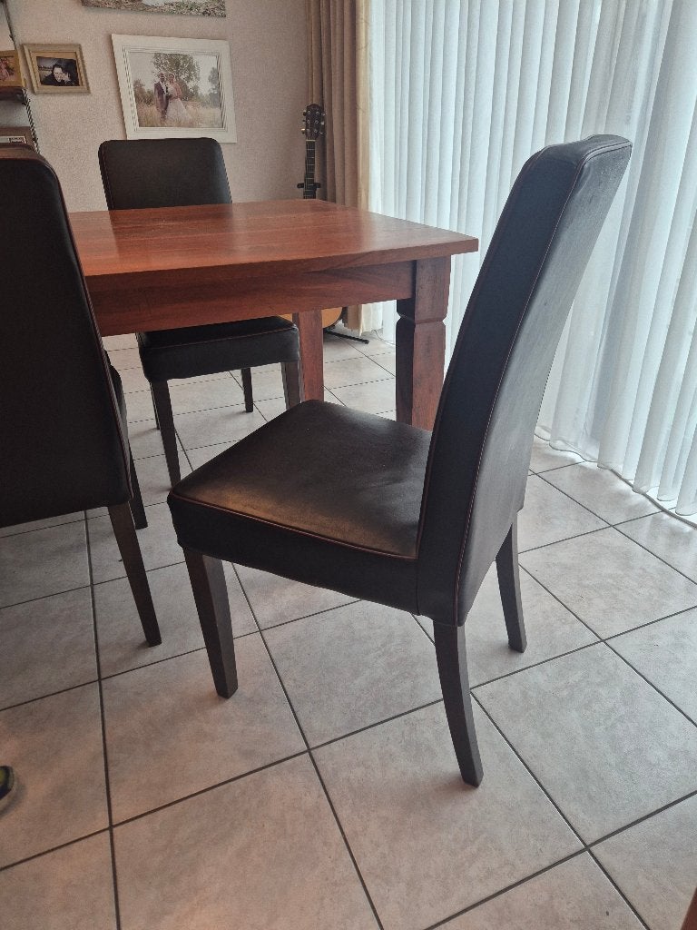 Table à manger en chêne + 6 chaises, Enlèvement