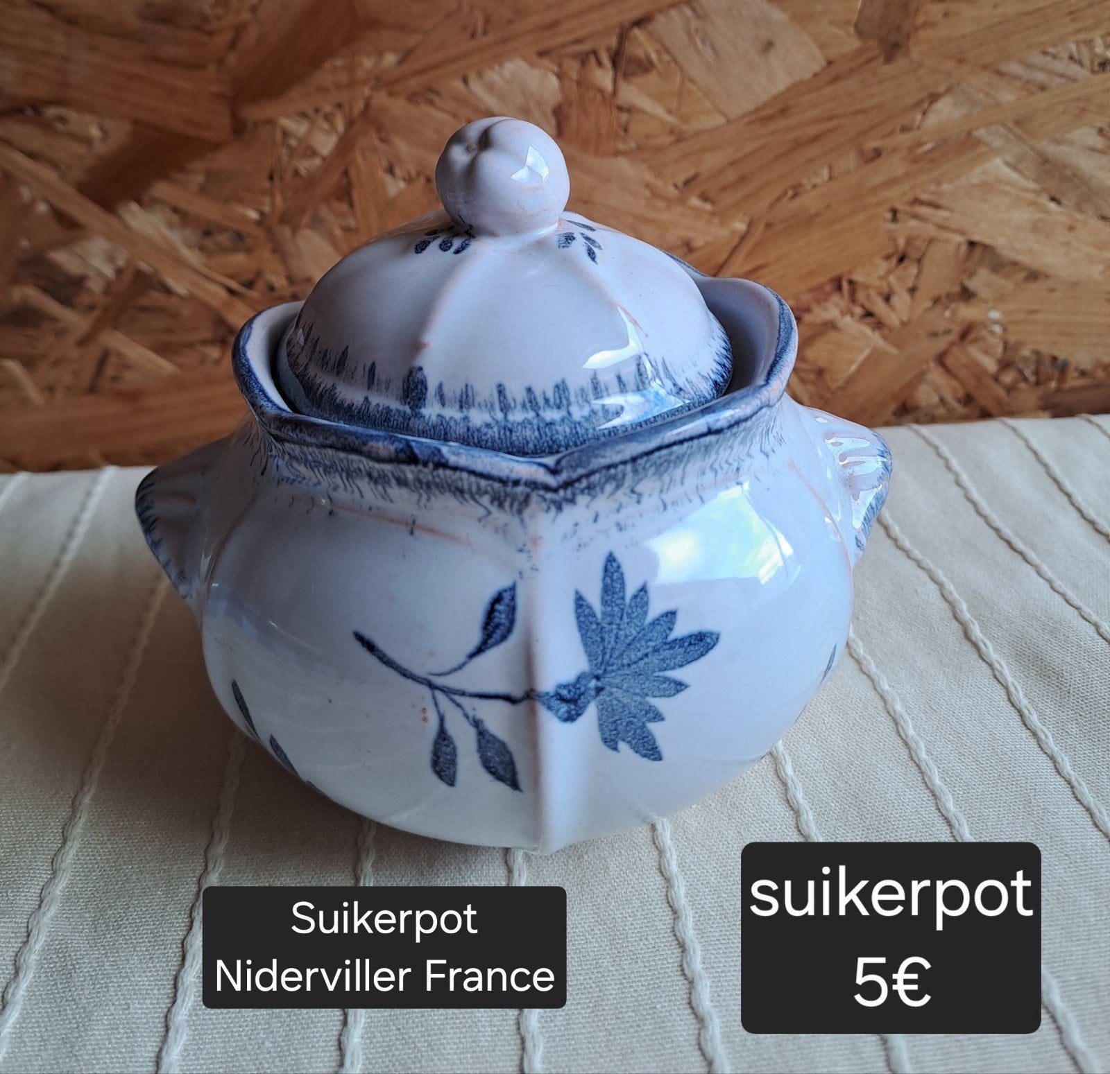 Suikerpot Niderviller France, Antiek en Kunst, Ophalen of Verzenden