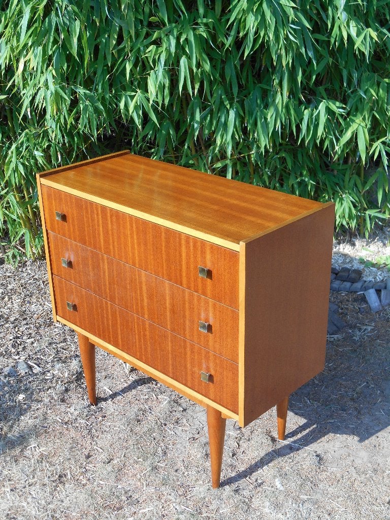 Vintage ladenkast uit jaren '60, Ophalen, 78 cm, Hout, Handgemaakt