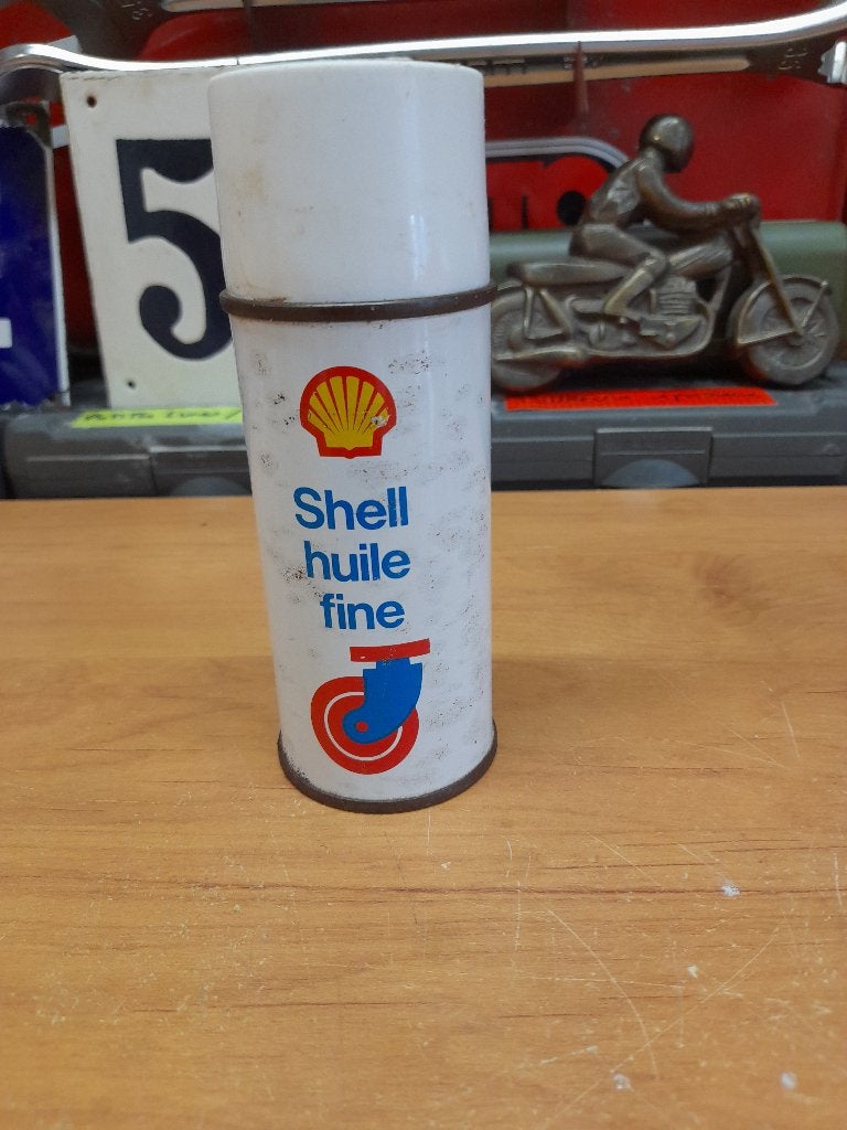 ancien bidon huile shell huile fine, Collections, Marques & Objets publicitaires, Utilisé, Autres types, Envoi
