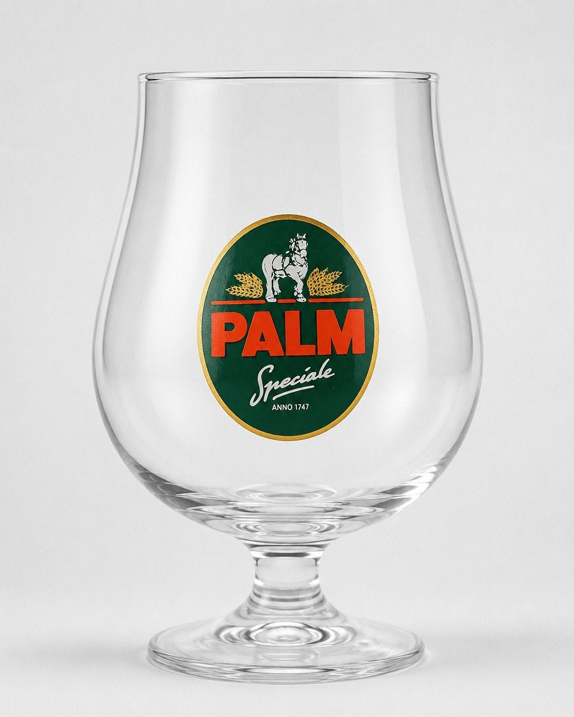 Vintage Palm Speciale bierglas – groen ovaal logo, Ophalen of Verzenden, Palm