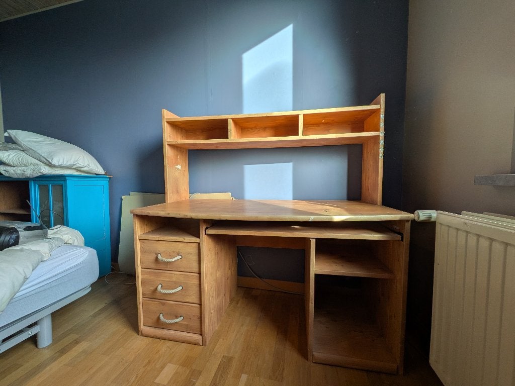 Houten bureau, Maison & Meubles, Utilisé, 140 cm, Bois, Enlèvement