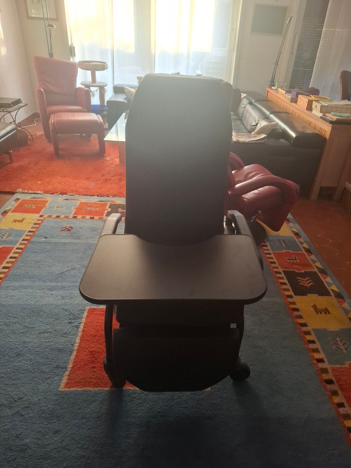 ligzetel/medische stoel/tafelblad/zetel/stoel/geriatischelig, Ophalen, Zwart, Nieuw, Leer