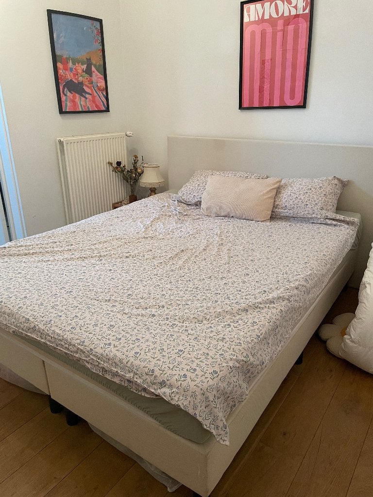 Sommier 160x200 SANS MATELAS, Beige, Enlèvement, Utilisé, 200 cm