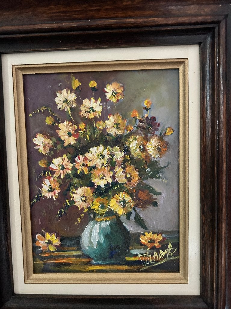 Schilderij, Doek, Gesigneerd, Olieverf, Vintage