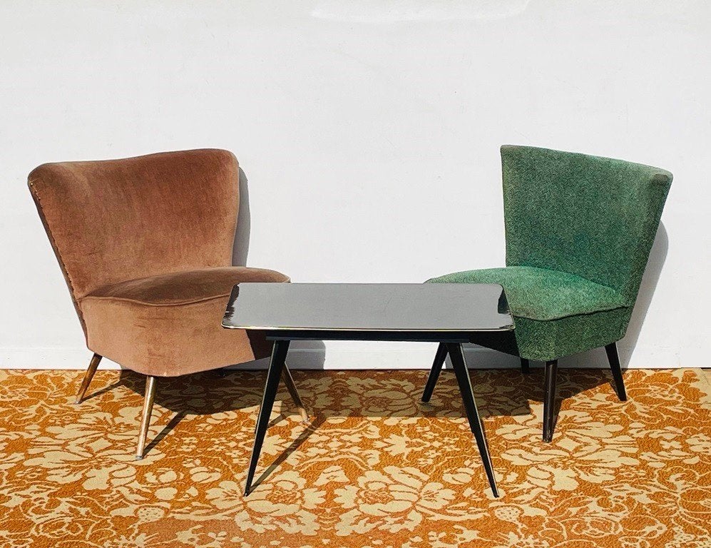 Vintage lage tafel  ~ 50s / 60s ~ Salontafel, Huis en Inrichting, Gebruikt, Ophalen of Verzenden, Retro vintage, Overige houtsoorten