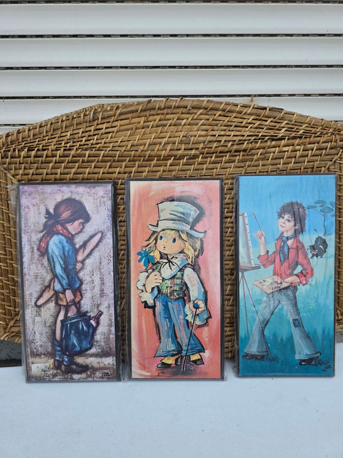 ensemble de 3 tableaux vintage, Enlèvement