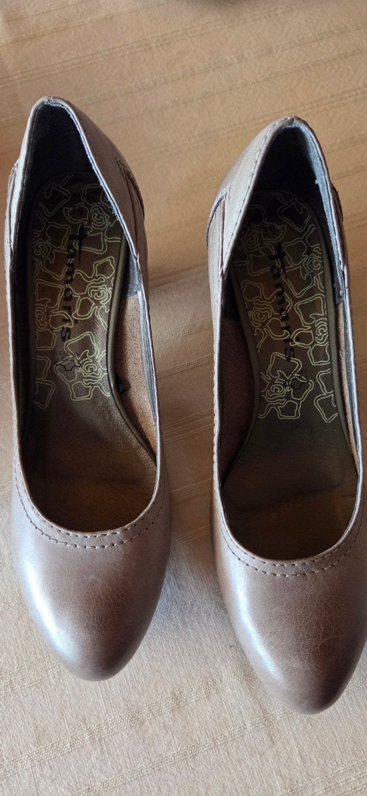 Lederen pumps, Tamaris, Pumps, Bruin, Nieuw