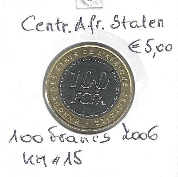 Centraal Afr. Staten, 100 Francs 2006., Timbres & Monnaies, Enlèvement ou Envoi, Autres pays, Monnaie en vrac