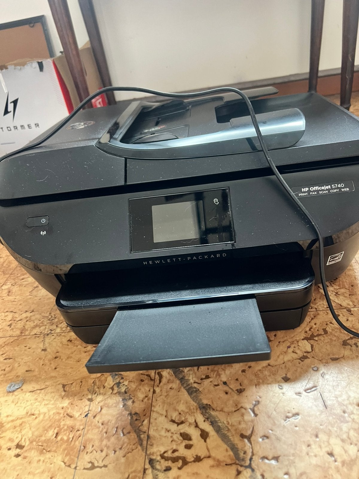 Imprimante HP OfficeJet 5740 noir encre inclus, Informatique & Logiciels, Imprimantes, Enlèvement, Comme neuf, Imprimante