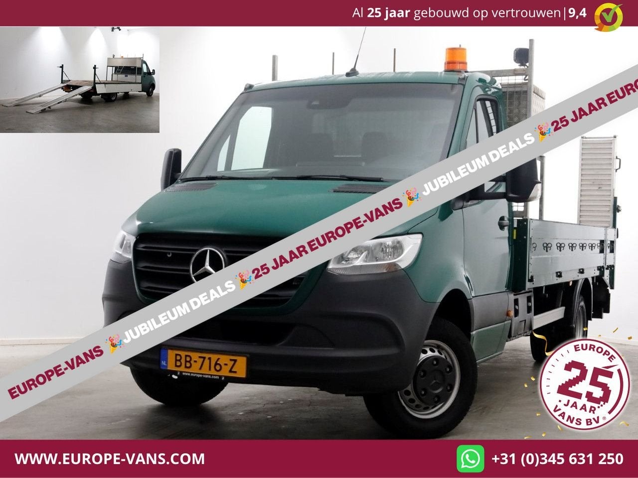 Mercedes-Benz Sprinter 516 CDI 163pk E6 Open Laadbak/Oprijwa, Autos, Achat, Entreprise, Mercedes-Benz, Diesel