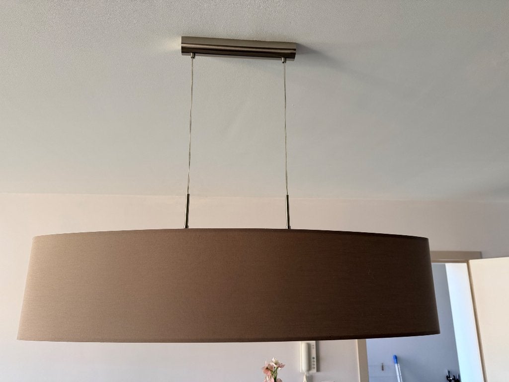 Hanglamp, Huis en Inrichting, Ophalen, Gebruikt, Textiel, E27 (groot)