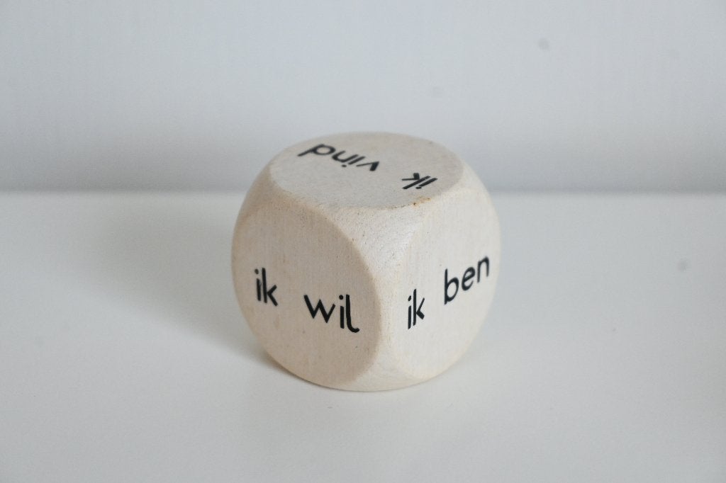 Houten zinsstarter-dobbelsteen – 3×3 cm, Ophalen of Verzenden, Nieuw