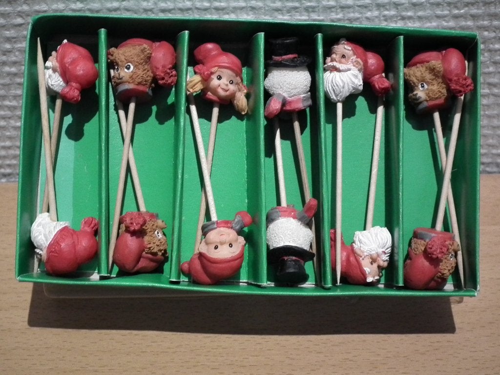 12 kerstversieringen, met doos (zeer goede staat), Verzenden