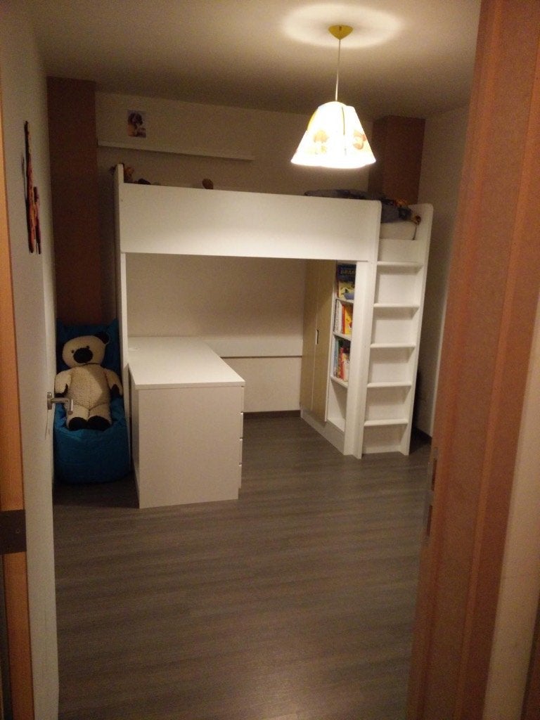 Lit mezzanine avec bureau et placard, Autres dimensions, Une personne, 180 à 200 cm, Enlèvement