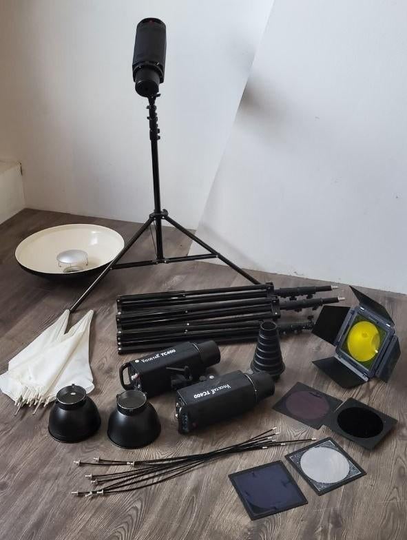 Complete 400W Fotostudio Set, Audio, Tv en Foto, Ophalen, Gebruikt