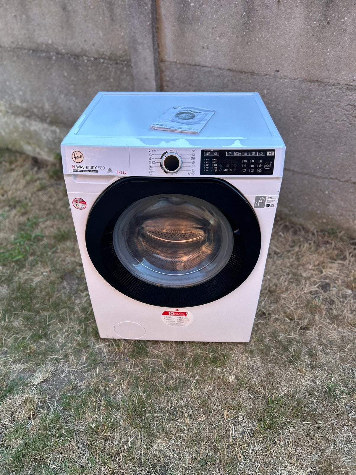Wash & Dry 500 - Wasmachine 8+5 Kg Hoover, Ophalen, Gebruikt, 8 tot 10 kg, Energieklasse A of zuiniger