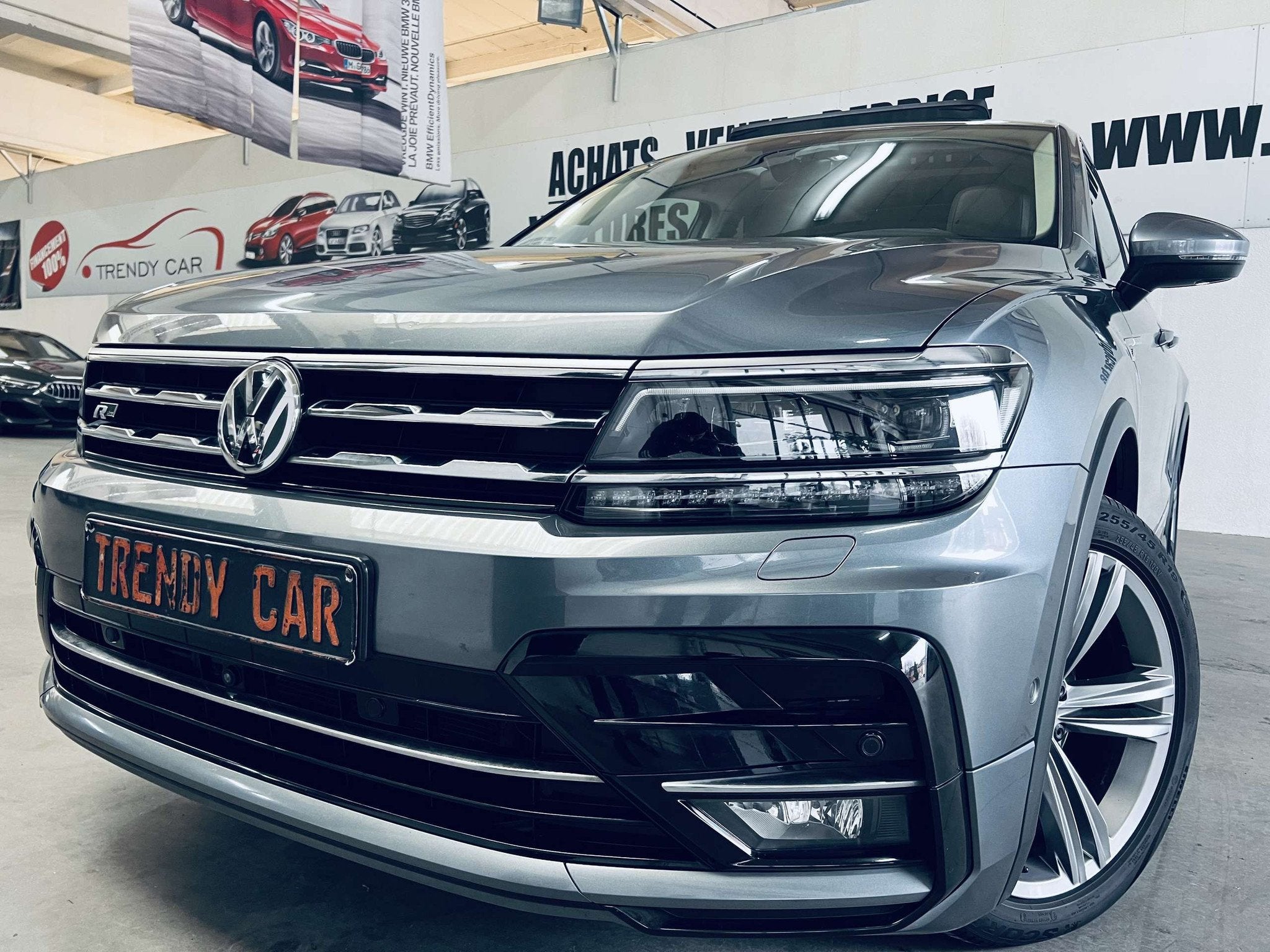 Volkswagen Tiguan Allspace 1.5 TSI Platinum DSG EU6d+TVA+PAN, Autos, Volkswagen, Cuir, Argent ou Gris, Entreprise, Noir