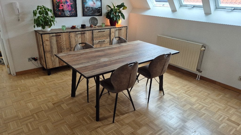 Eettafel met 4 stoelen, Enlèvement, Utilisé, Quatre personnes