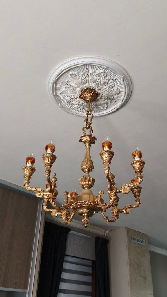 koperen luster, Huis en Inrichting, Ophalen, Gebruikt, Overige materialen