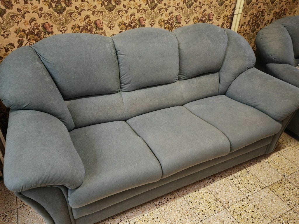 Canapé + 2 fauteuils, Trois personnes, Moins de 75 cm, Enlèvement, Utilisé