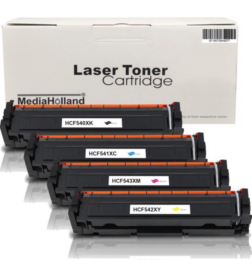 Huismerk Toners HP 203A CF540X CF541X CF542X CF543X, Computers en Software, Printerbenodigdheden, Ophalen of Verzenden, Nieuw