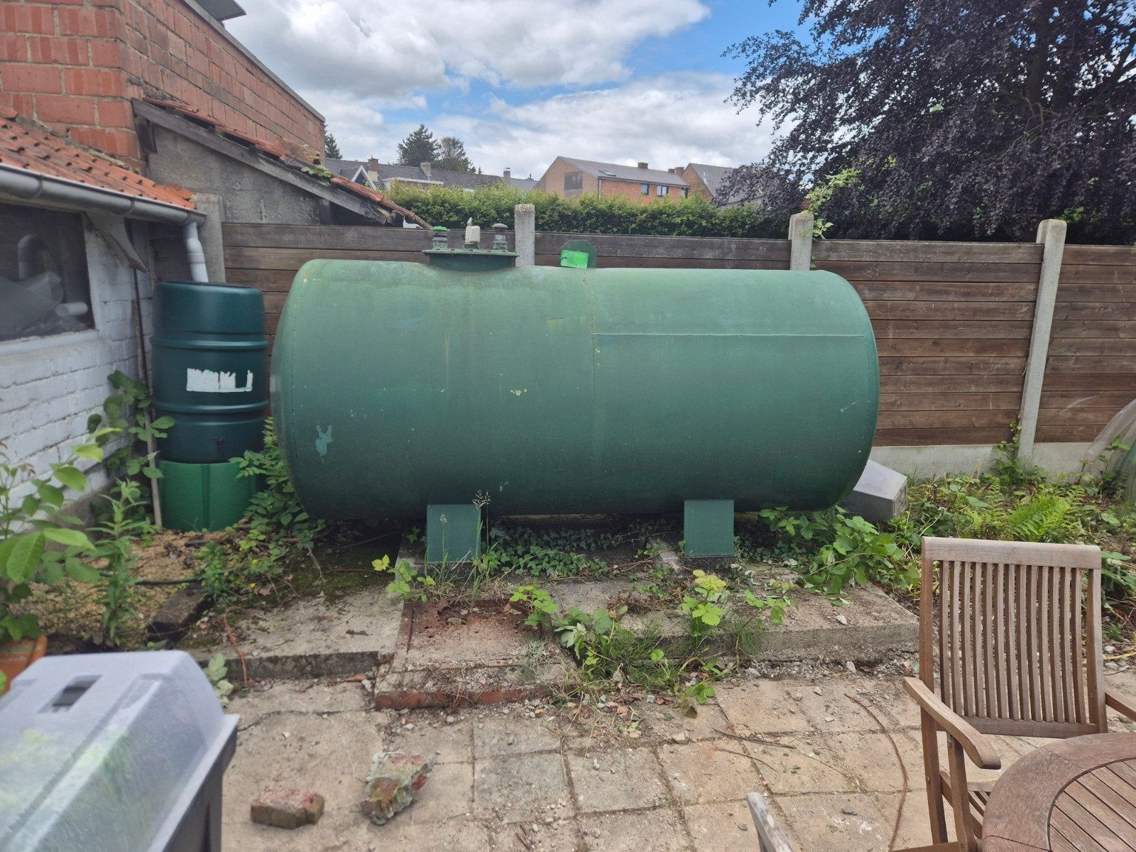 GRATIS dubbelwandige mazouttank +- 3.000 l, Doe-het-zelf en Bouw, Ophalen