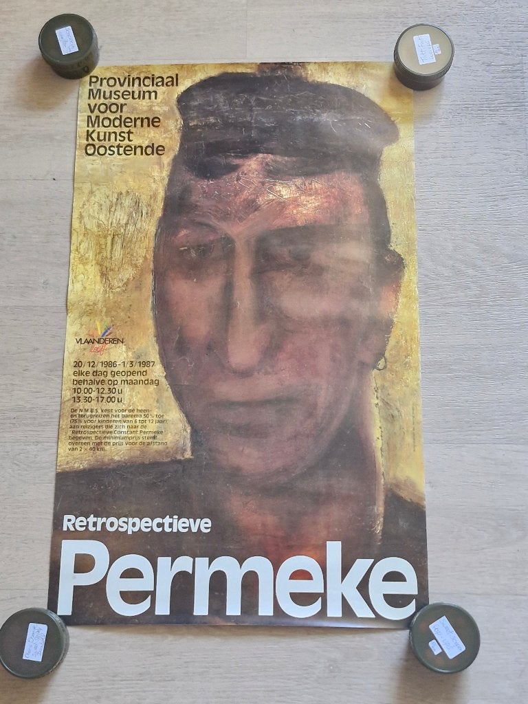 Originele museumposter C. Permeke - PMMK Oostende (1986), Ophalen, A1 t/m A3, Overige onderwerpen, Rechthoekig Staand
