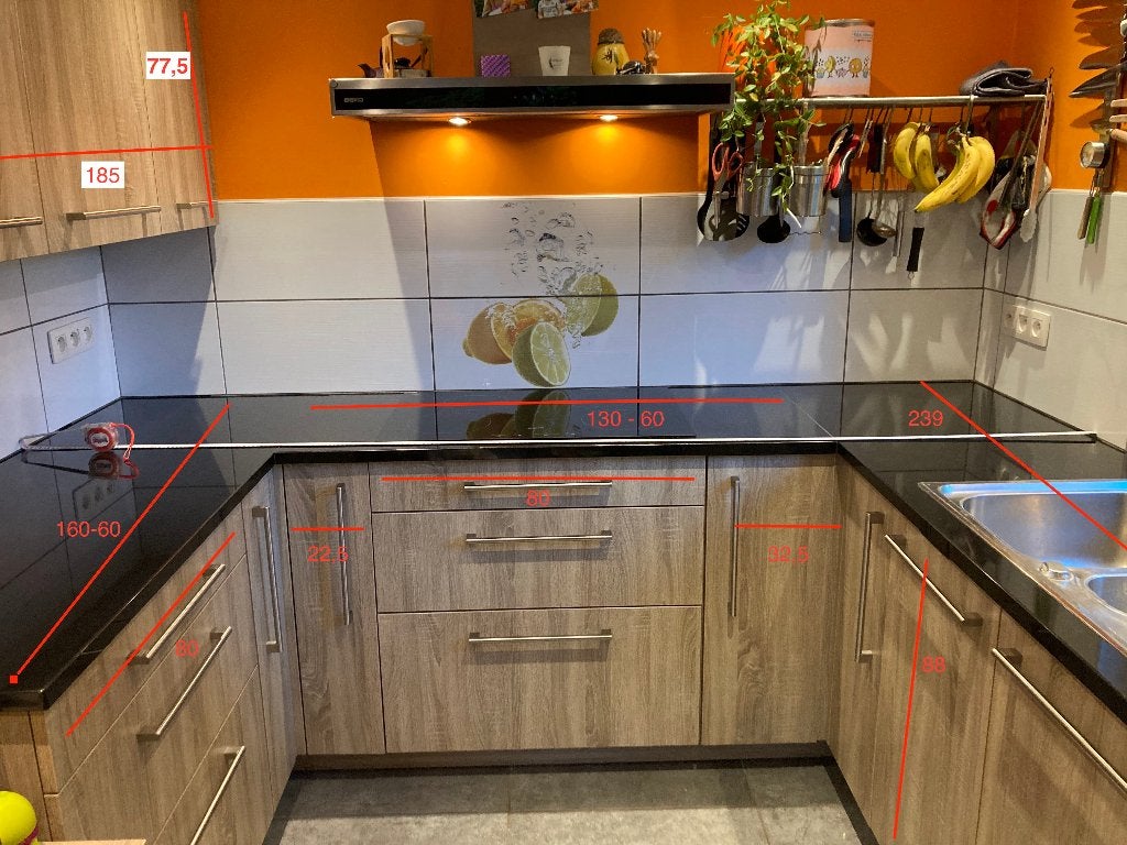 cuisine EQUIPEE avec granit et électro, Maison & Meubles, Granit ou Pierre, Autres couleurs, Comme neuf, Enlèvement