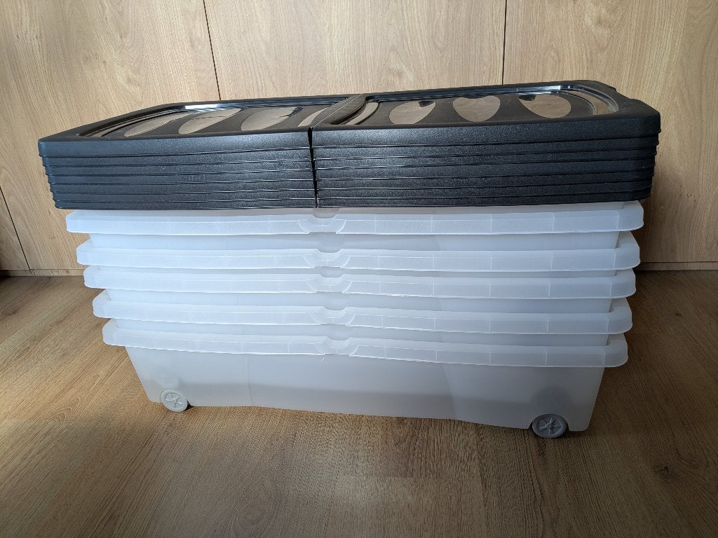 Opbergbakken met deksel, Doe-het-zelf en Bouw, Kratten en Dozen, Ophalen, 40 tot 60 cm, Minder dan 35 cm, 75 tot 100 cm