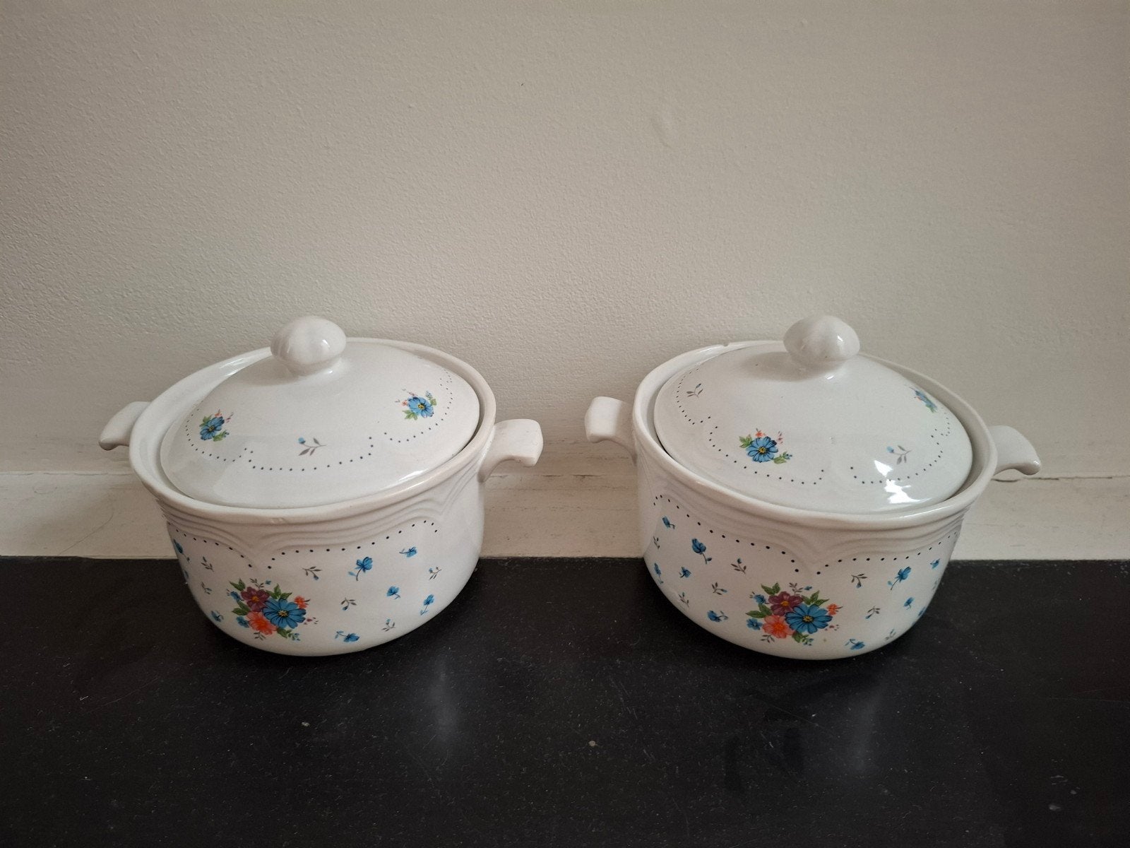 Kommetjes (Provincial Bouquet) met bloemmotief, Maison & Meubles, Cuisine | Vaisselle, Enlèvement, Utilisé, Vintage, Récipient(s)