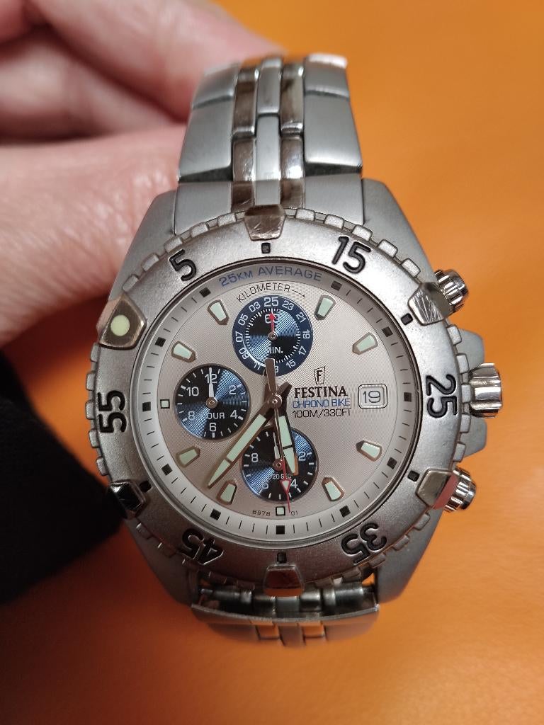 Horloge Festina, Staal, Staal, Polshorloge, Zo goed als nieuw