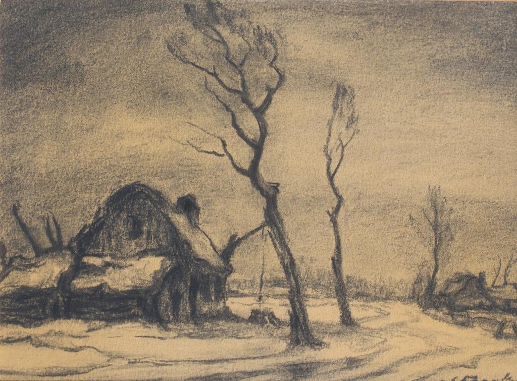 Maurice Sterck (1910-1994): Winterlandschap (41 x 36 cm), Antiek en Kunst, Ophalen of Verzenden