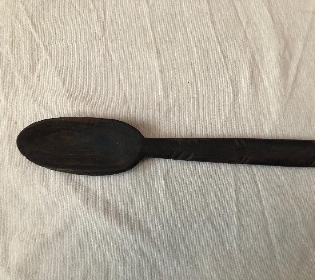 houten lepel met snijwerk, Ophalen of Verzenden