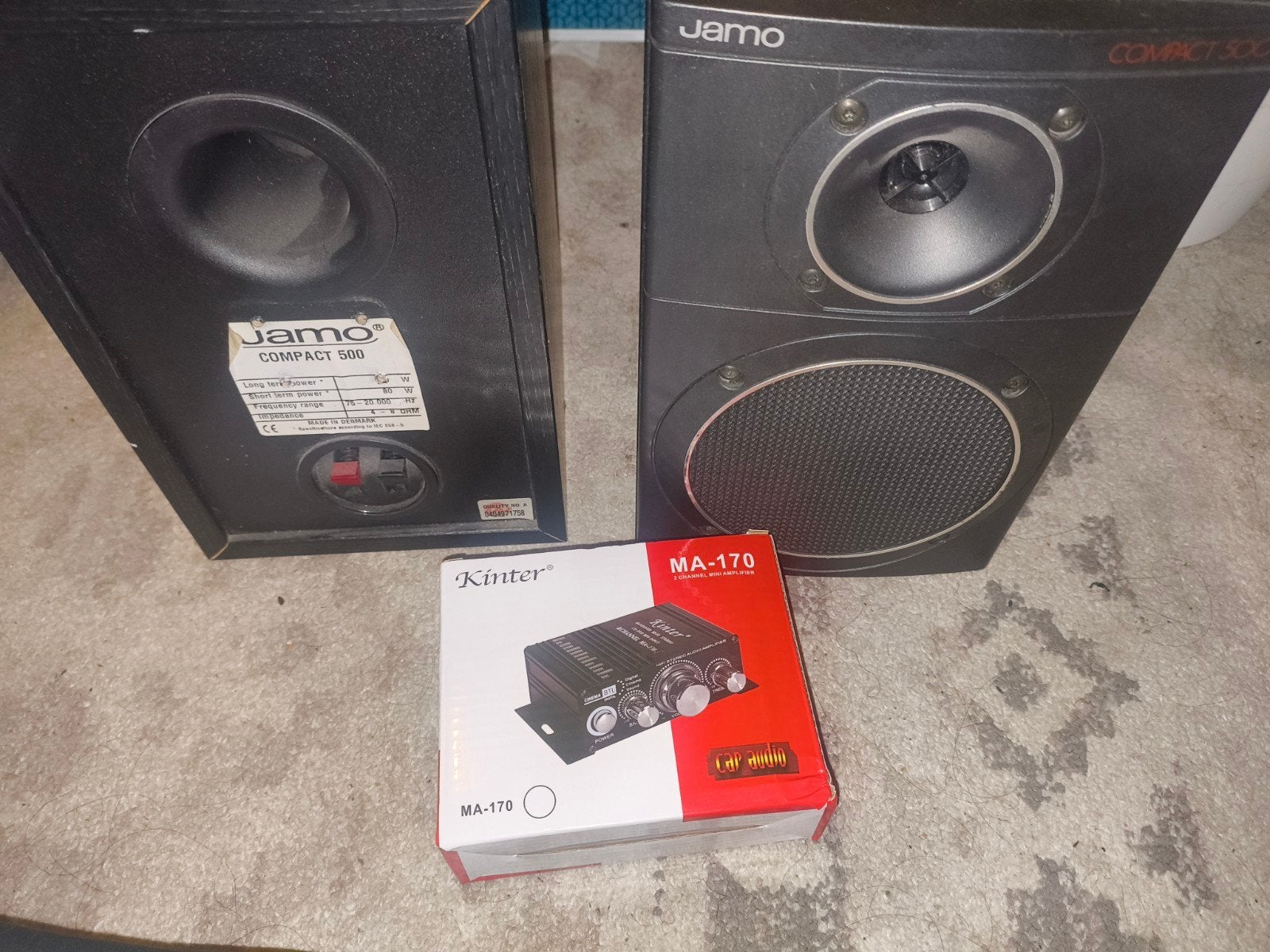 Passive speakers + amplifier, Enlèvement