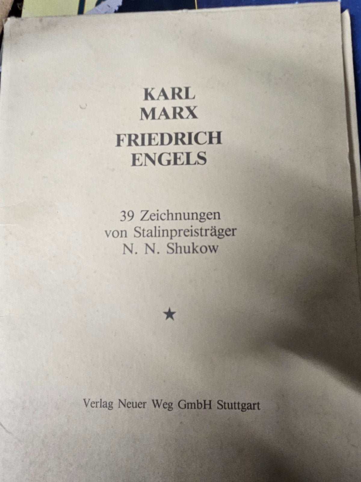 Brochure artistique anglaise Karl Marx Friedrich, Enlèvement ou Envoi