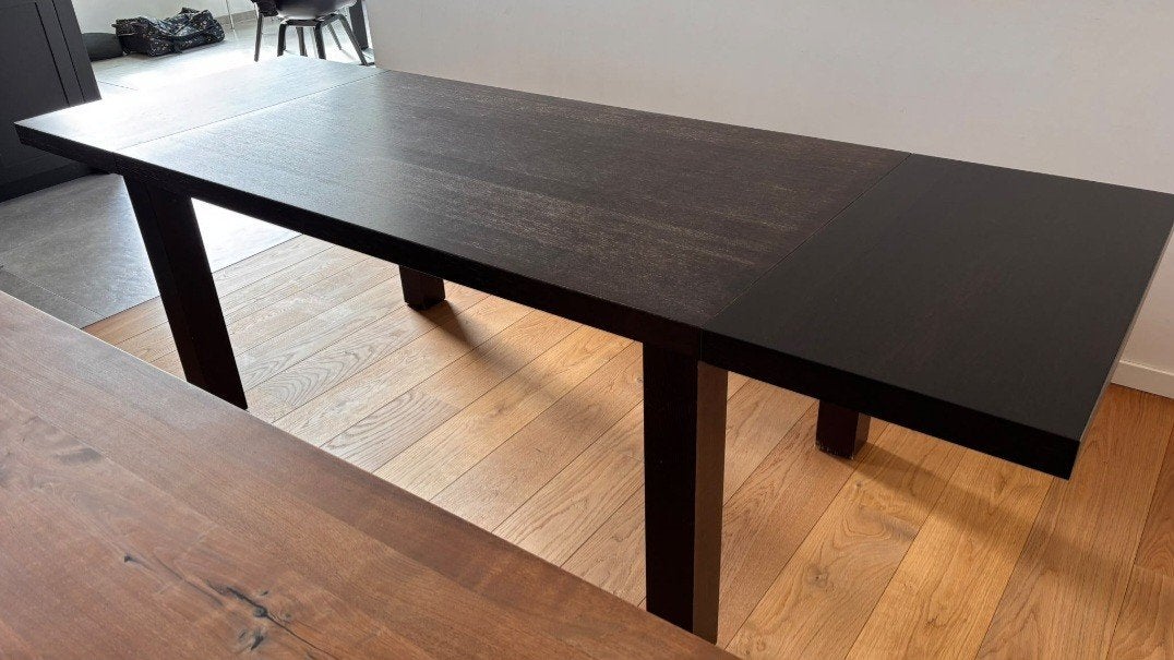 Tafel en stoelen (6st) - set / wengé, Huis en Inrichting, Ophalen