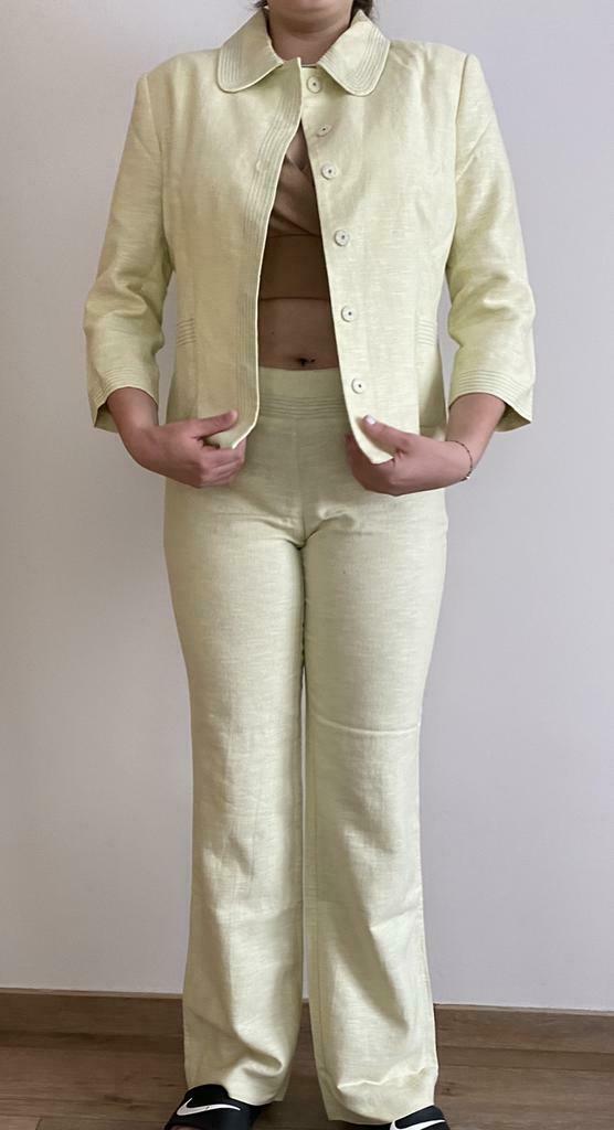 Kostuum broek + vest - Maat 44 - Merk Zara, Kostuum of Pak, Zara, Geel, Maat 42/44 (L)