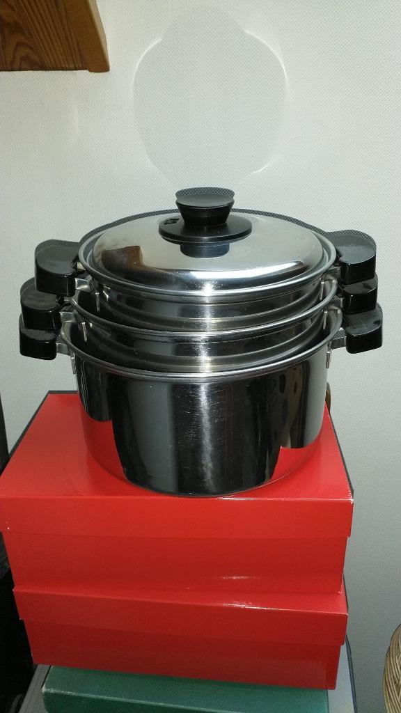 Potten 6 en 4 pannen in Inox niet geschikt voor inductie, Ophalen, Gebruikt, Inox