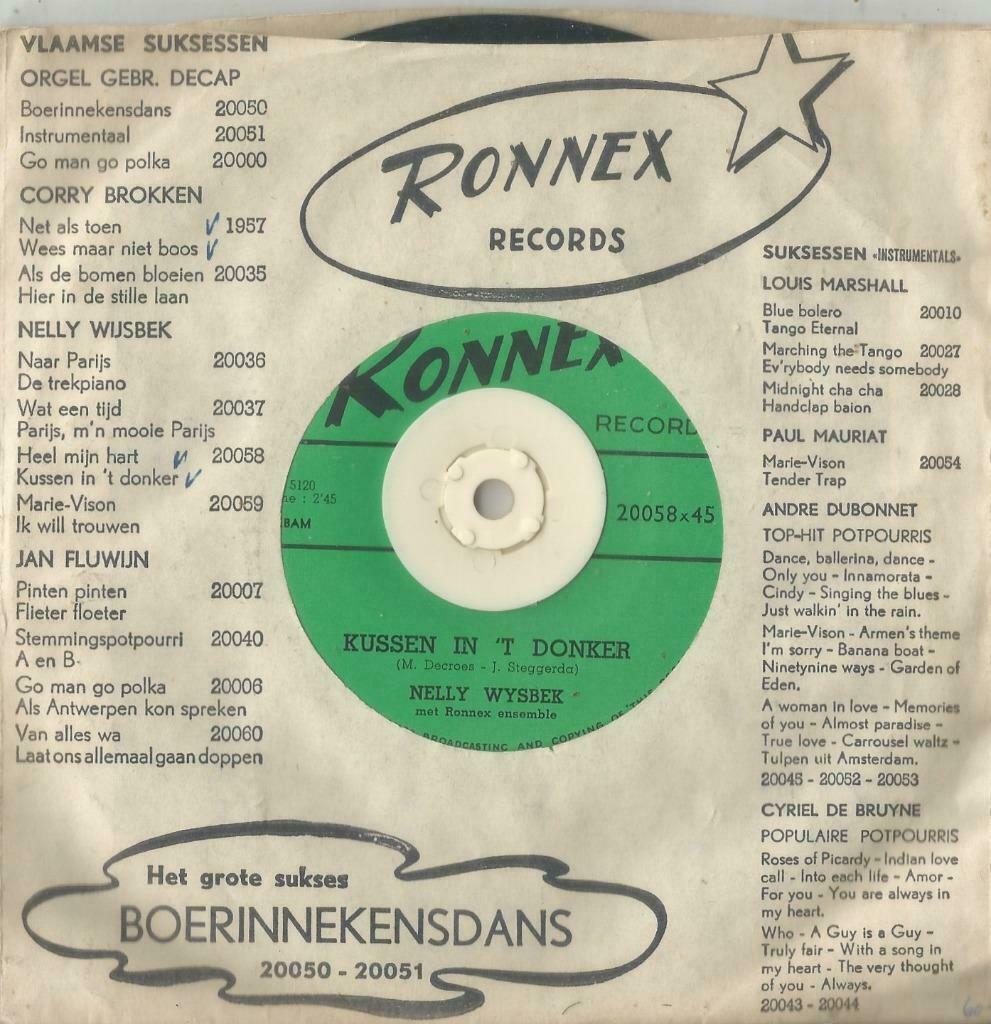 Nelly Wysbek – Heel mijn hart / Kussen in ‘t donker - Single, Gebruikt, 7 inch, Single, Ophalen of Verzenden