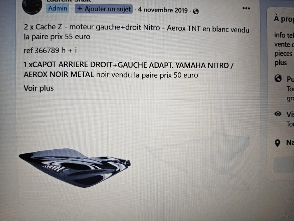Cache Z nitro aerox neuf en stock, Vélos & Vélomoteurs, Enlèvement ou Envoi, Neuf, Aerox