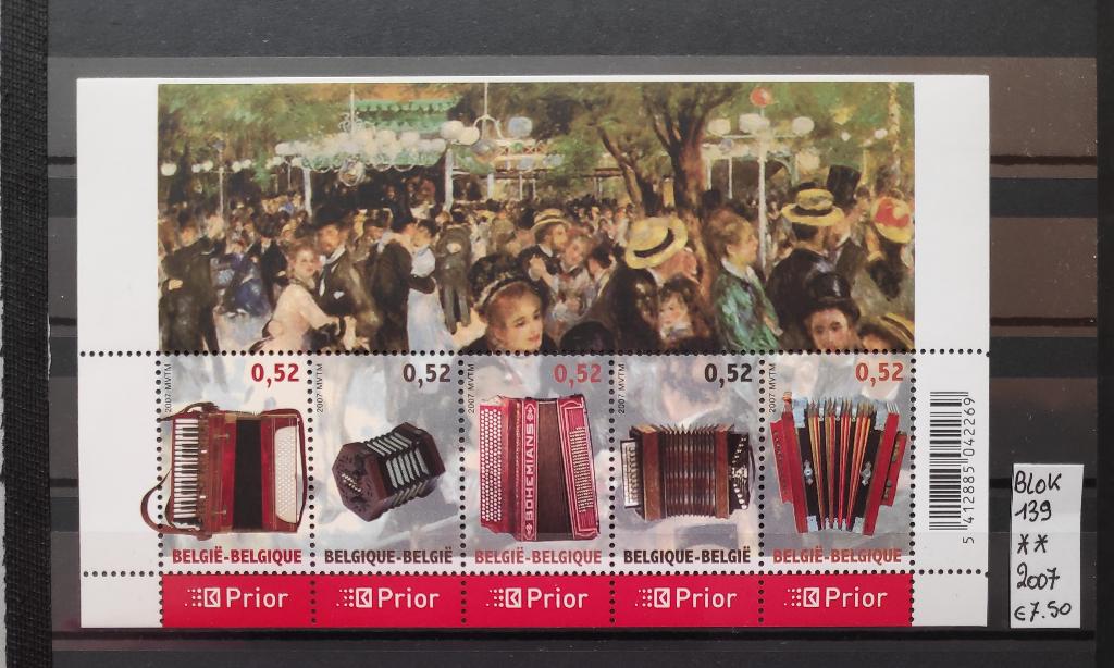 Blok 139 uit 2007, Orginele gom, Ophalen of Verzenden, Zonder stempel, Postfris
