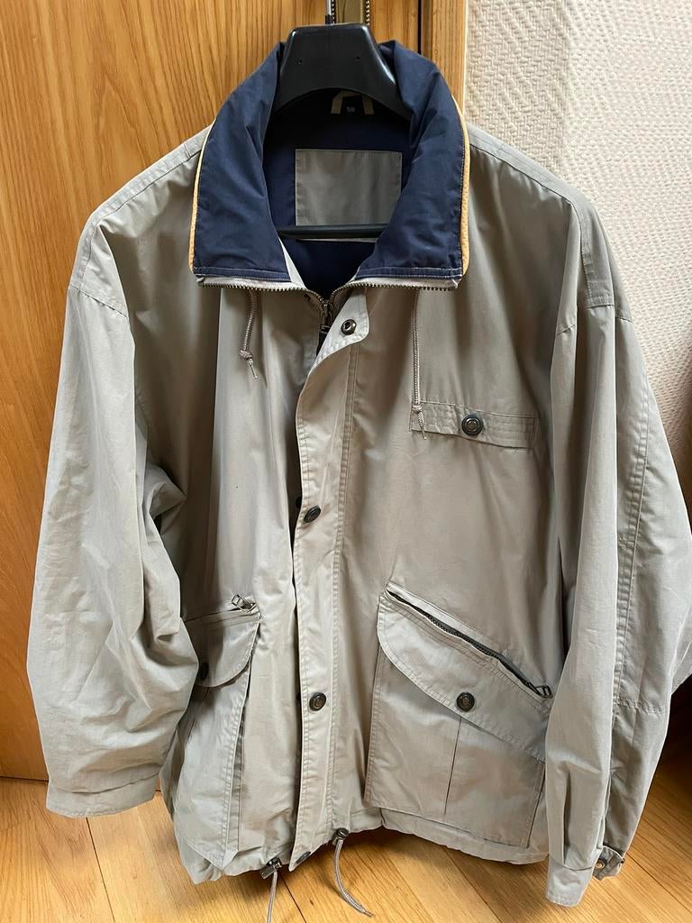 Beige mannen regenjas maat 58., Ophalen of Verzenden, Zo goed als nieuw, Maat 56/58 (XL), Beige