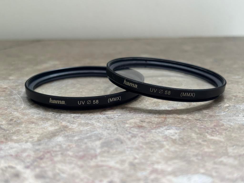UV-filters Hama 58mm, Audio, Tv en Foto, Ophalen, Gebruikt