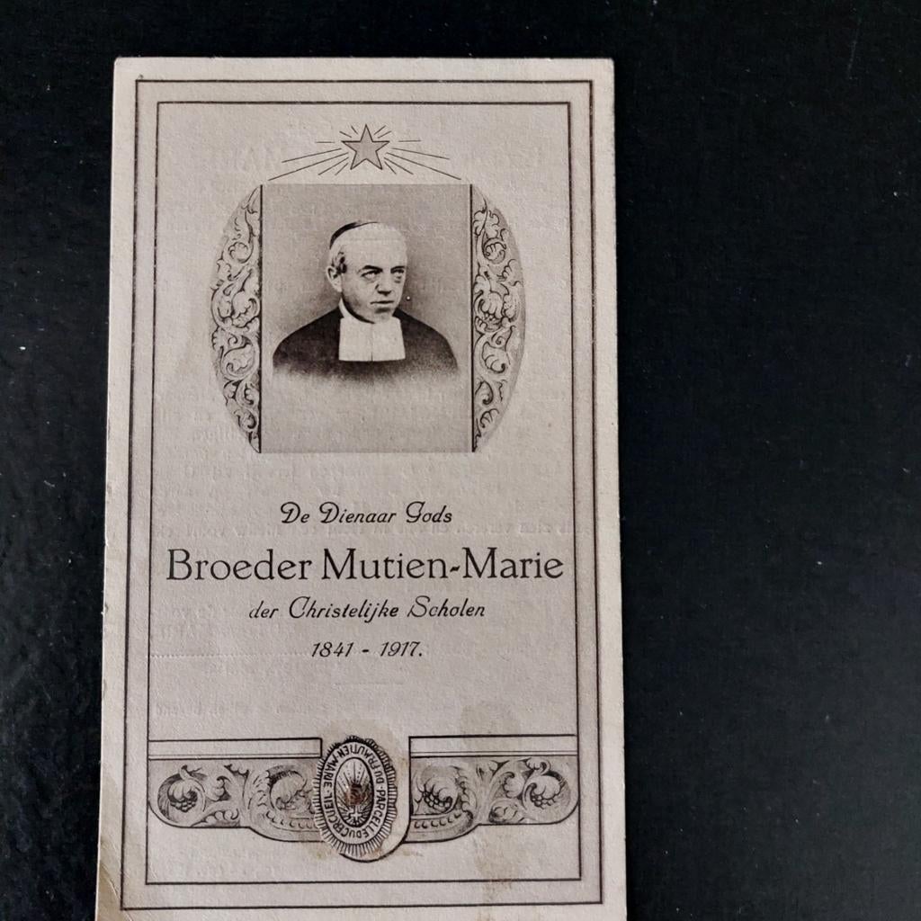 Bidprentje  Broeder Mutien-Marie met relikwie., Verzamelen, Bidprentjes en Rouwkaarten, Ophalen of Verzenden, Bidprentje