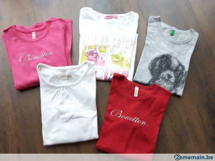 5 t shirt longues manches 8ans, Utilisé