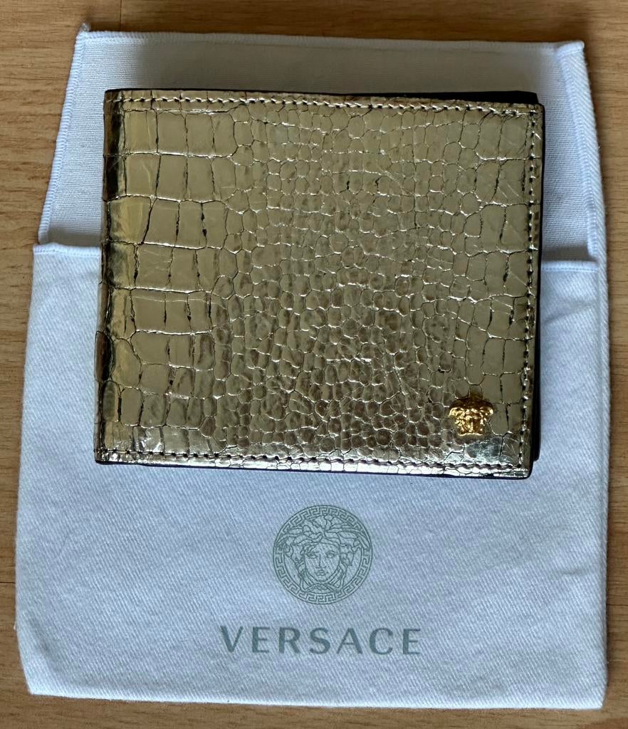 NEW! VERSACE Portefeuille en cuir Leather wallet AUTHENTIQUE, Overige kleuren, Nieuw, Leder, Ophalen